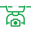 Drone icon representing dual-use frontline gear