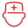 Medical aid icon representing first-aid kits and field medical supplies