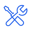 Crossed tools icon representing better tools for coordination